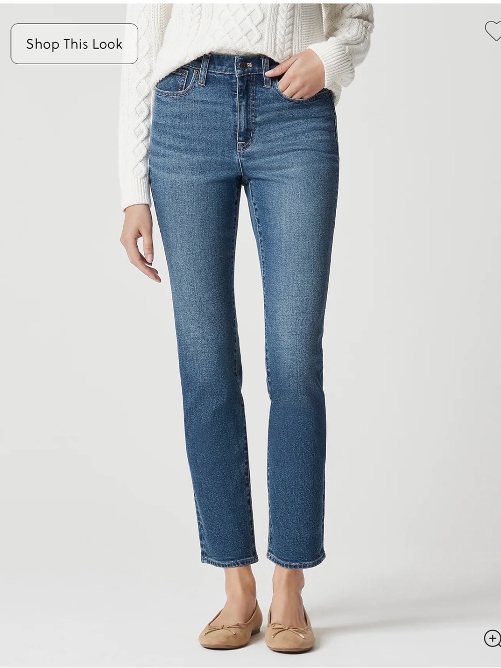J. Crew Factory Classic Straight Jeans in Medium Blue